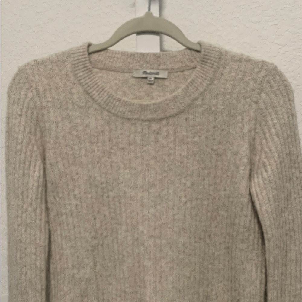 Madewell Cream Bell Sleeve Wool Blend Sweater Size XS - Picture 3 of 7